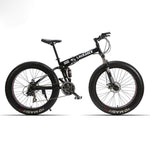 Lauxjack mining double-layer bicycle steel folding frame 24 speeds shimano mechanical disc wheel disc brakes 26 "x4.0 fat bike