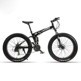 Lauxjack mining double-layer bicycle steel folding frame 24 speeds shimano mechanical disc wheel disc brakes 26 "x4.0 fat bike
