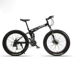 Lauxjack mining double-layer bicycle steel folding frame 24 speeds shimano mechanical disc wheel disc brakes 26 "x4.0 fat bike