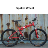 LOVELION Mountain Bike Carbon Steel Frame 24/26 Inch Wheel Dual Disc Brake 24/27 Speed Bicycle Outdoor Downhill Mtb Bicicleta