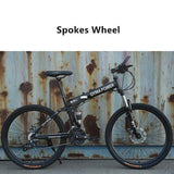 LOVELION Mountain Bike Carbon Steel Frame 24/26 Inch Wheel Dual Disc Brake 24/27 Speed Bicycle Outdoor Downhill Mtb Bicicleta