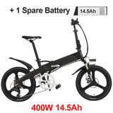 20 Inches Folding Bicycle, Integrated Magnesium Alloy Rim, Folding Electric Mountain Bike, 5 Grade Assist, Suspension Fork