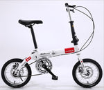 High quality carbon steel 14 inch variable speed bike portable light folding bicycle dual DISC brake,variator for adult/teenager
