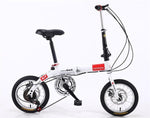 High quality carbon steel 14 inch variable speed bike portable light folding bicycle dual DISC brake,variator for adult/teenager