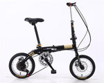 High quality carbon steel 14 inch variable speed bike portable light folding bicycle dual DISC brake,variator for adult/teenager