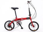 High quality carbon steel 14 inch variable speed bike portable light folding bicycle dual DISC brake,variator for adult/teenager