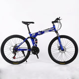 21/24/27/30 Speeds Folding Mountain Bike 24/26 Inch Fat Bike Disc Brake Shock Absorption Fat Tire Snow Bicycle Road Racing Bike