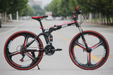 21/24/27/30 Speeds Folding Mountain Bike 24/26 Inch Fat Bike Disc Brake Shock Absorption Fat Tire Snow Bicycle Road Racing Bike
