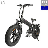 (EU STOCK) Electric bike 48V12.8A LG 20*4.0 Fat Tire electric Bicycle 500W Powerful Mountain ebike Snow/8Speeds Full throttle