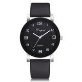Women Quartz Watch PU Leather Band Black Dial Analog Wrist Watch Women Bracelet Watches Crystal Clock Gift zegarek damski #35