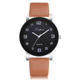 Women Quartz Watch PU Leather Band Black Dial Analog Wrist Watch Women Bracelet Watches Crystal Clock Gift zegarek damski #35