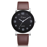 Women Quartz Watch PU Leather Band Black Dial Analog Wrist Watch Women Bracelet Watches Crystal Clock Gift zegarek damski #35